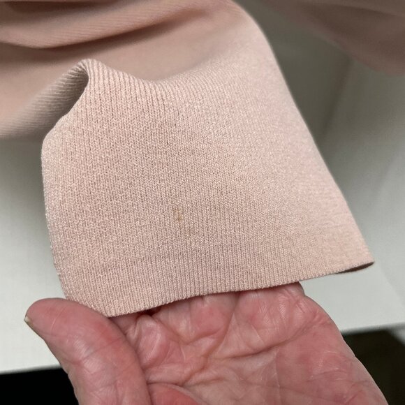 Ann Taylor Y2K Bombshell Sweater size Large Dusty Rose 3/4 sleeve cowl collar - Picture 9 of 14